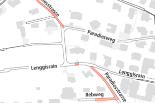 Erneuerung Werkleitungen Paradiesstrasse - Rebweg
