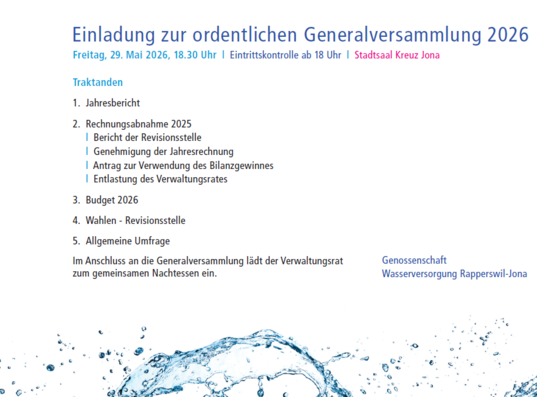 Einladung zur ordentlichen Generalversammlung 2026